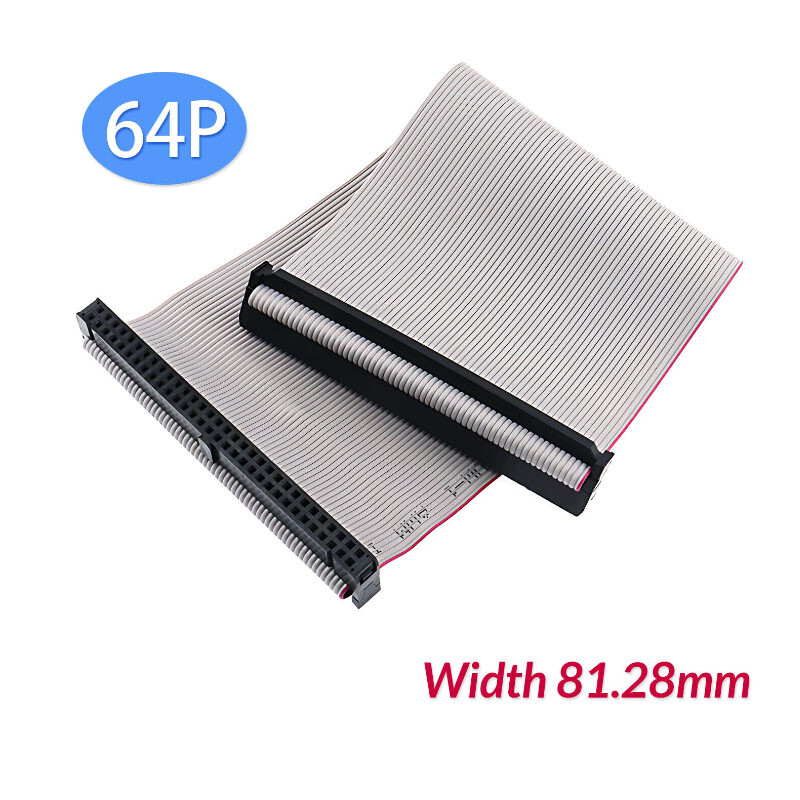IDC 6-64 Pin Flat Ribbon Cable Female Connector, 2.54MM Pitch Length ...