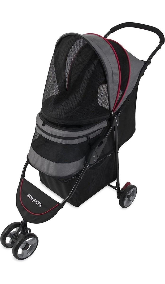 Gen7Pets Regal Plus Dog Stroller Gray Shadow Pet Stroller Dark Gray