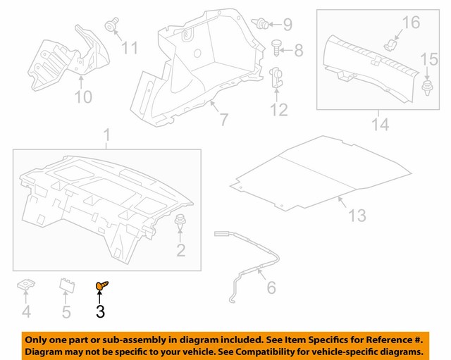 Honda Oem Interior Rear Trunk Side Trim Clip s0d003zh For Sale Online Ebay