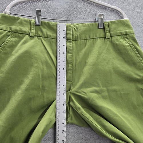 J.crew Women Pants 12T Green Favorite Fit Wide Leg Pockets 34" Inseam Cotton - Picture 6 of 10