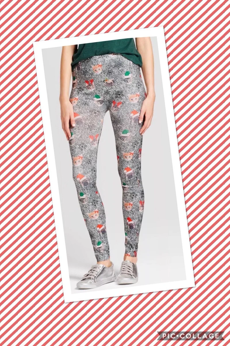 Wondershop at Target Women's Hosiery Leggings Snowing Cats & Dogs Christmas  L/XL