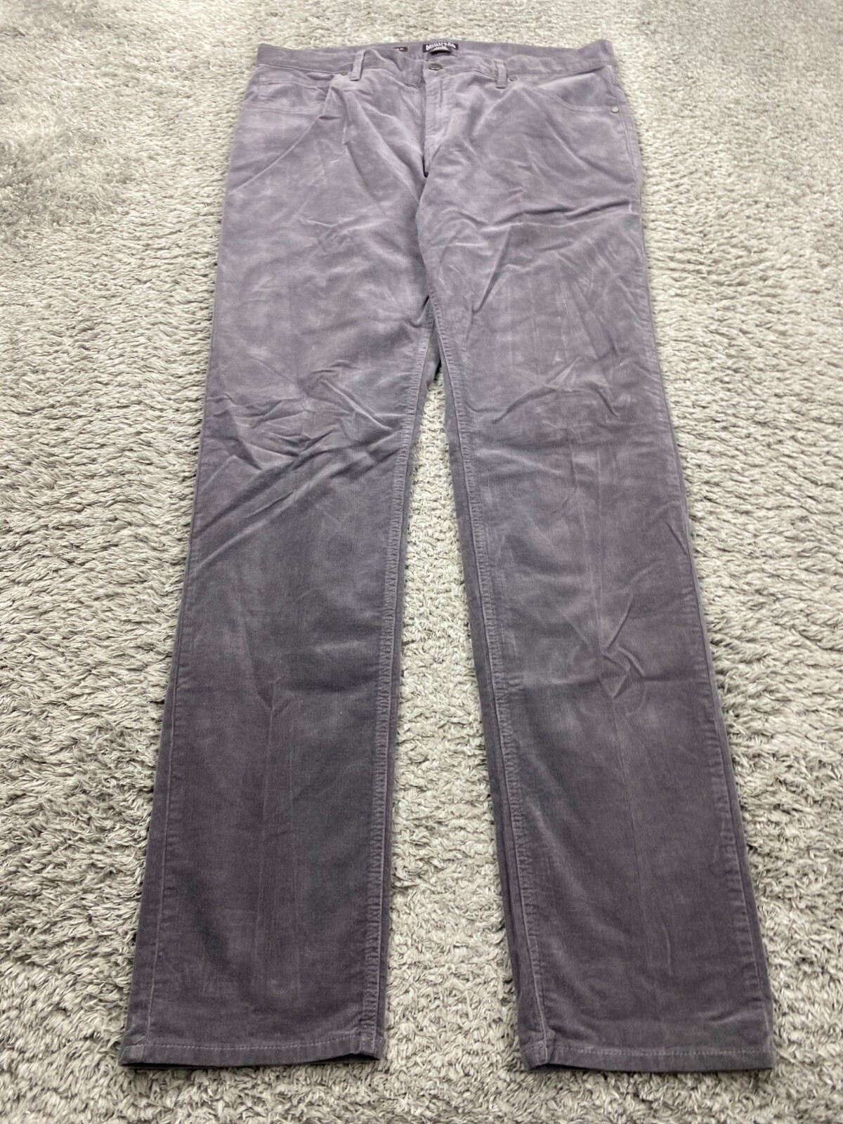 Michael Kors Corduroy Pants Men 34x34 Gray Tailored Fit Slim Straight Leg Chino
