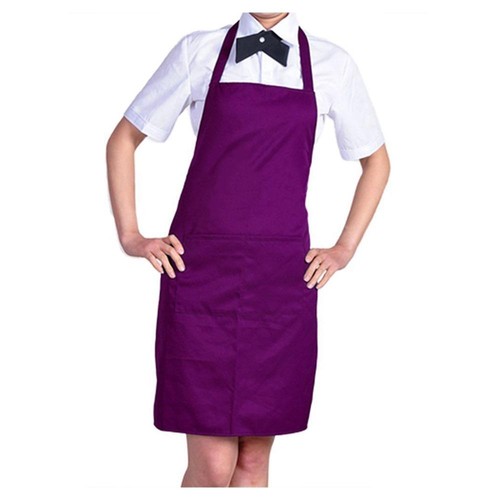 Plain Apron Bib Washable Pocket Butcher Waiter Chef Kitchen Cooking Craft AU - Picture 21 of 22