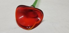 ART GLASS RED CALLA LILY LONG STEM GLASS FLOWER 19 1/2"