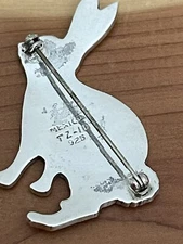 Vintage Taxco Mexico 925 Sterling 🐇Bunny Rabbit TZ-10 Pin Brooch Handcrafted