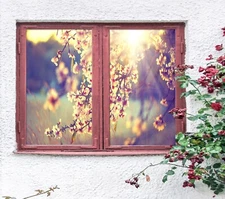 3D Flower Branch A634 Window Film Print Sticker Cling Stained Glass UV Sinsin