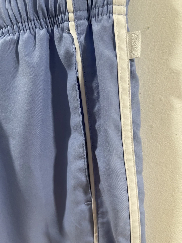 Reebok Women's XL Blue White Stripe Capri Track Yoga Pants Train Warm - Image 3 of 4