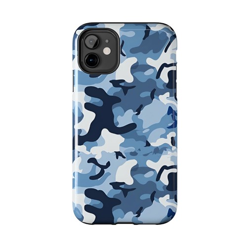 Blue Camouflage Phone Case for iPhone 16 15 14 13 12 11 X SE 8 iPhone Case Gifts - Picture 72 of 109