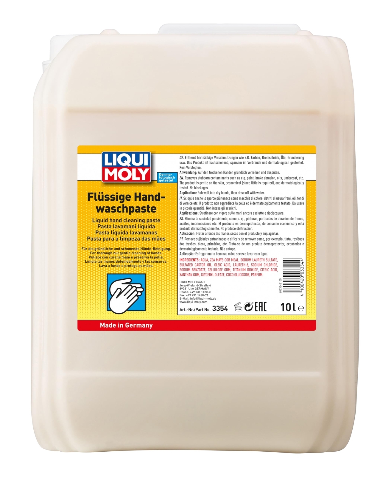 Liqui Moly 3354 Liquid Lavaggio a Mano in Pasta, 10 l (u7K)