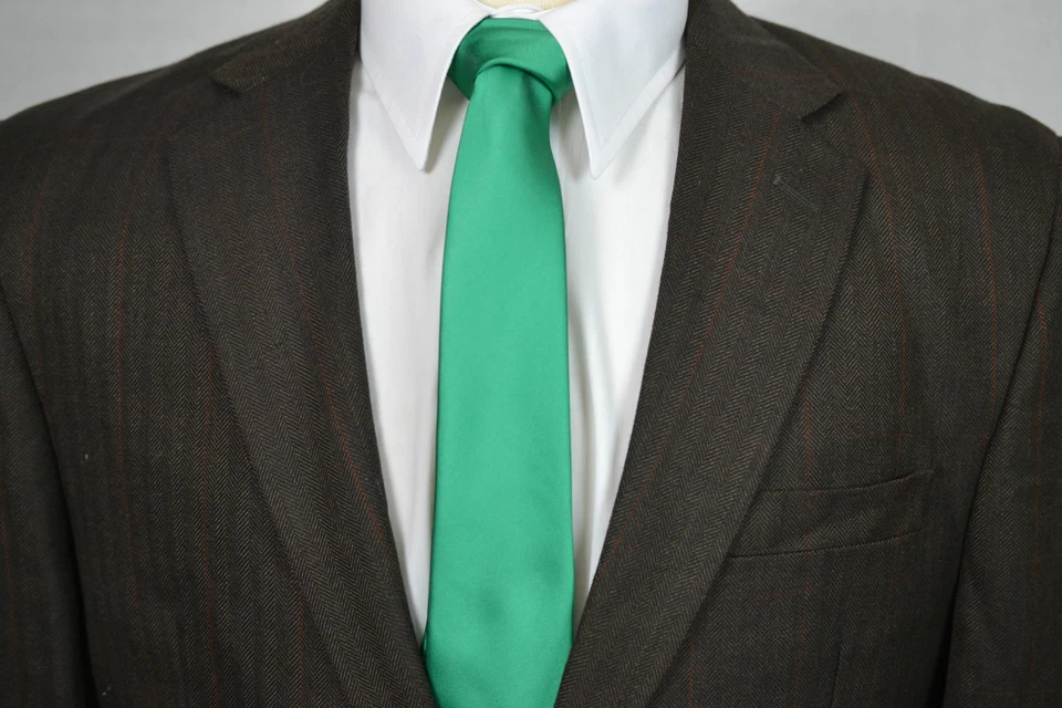 $396 Joseph & Feiss Men's Brown Herringbone Check Wool Blazer Sport Coat 41L - Image 2 of 4