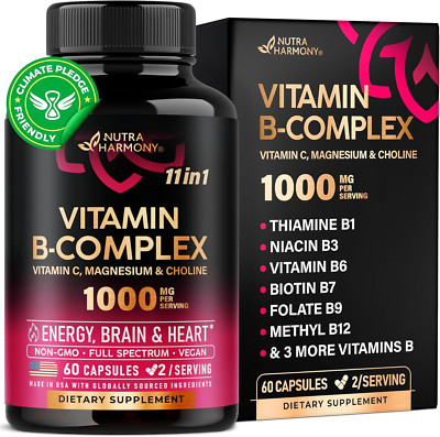 NUTRAHARMONY Vitamin B Complex - 60 Capsules