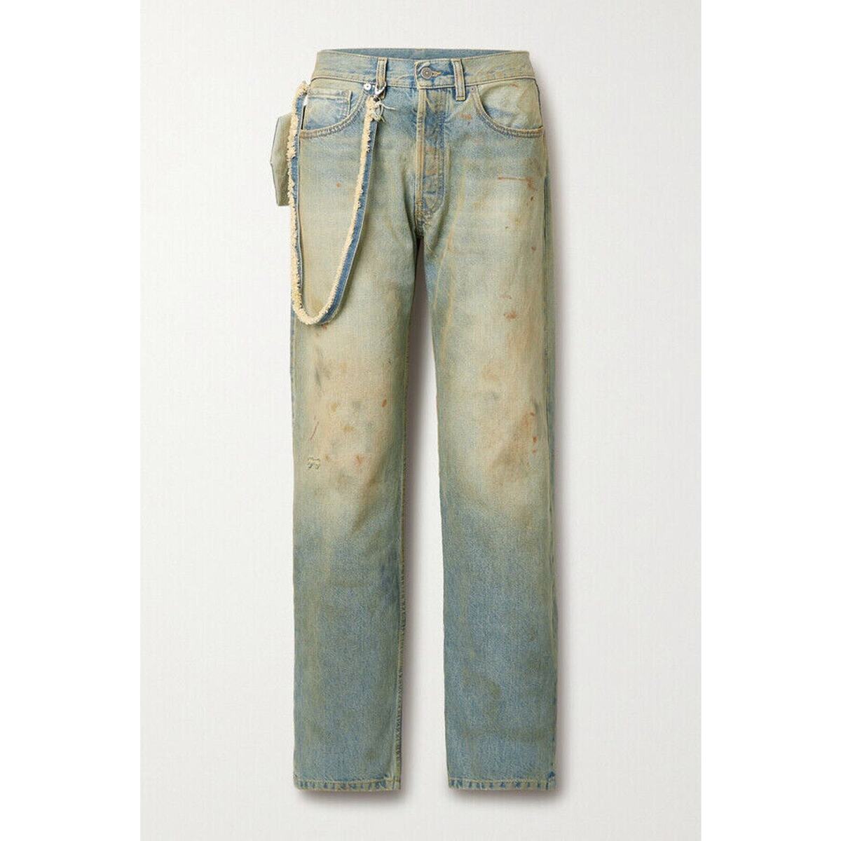 Maison Margiela Distressed High-Rise Straight-Leg Jeans - 40 Maison Margiela Distressed High-Rise Straight-Leg Jeans - 40