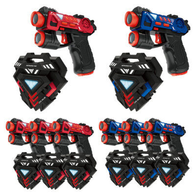 Playtastic Lasertag-Set: 8 Pistolen, 8 Infrarot-Empfänger, Licht- & Ton-Effekte