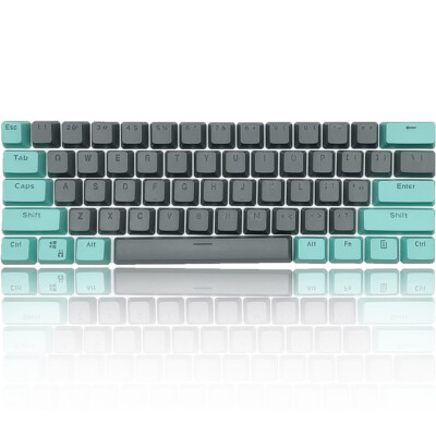 Gray Cyan Double Shot PBT Keycaps 104 Keys Tranclucent for Cherry MX Keyboards
