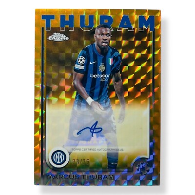 Marcus Thuram /25 Auto Topps UCC Chrome UCL 2024/25 Inter Milan Autograph No PSA