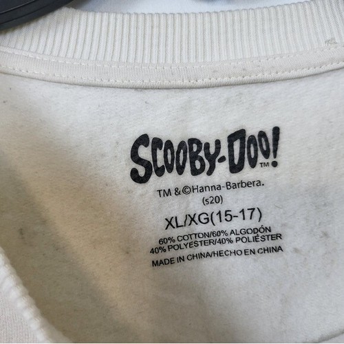 Scooby Doo Cartoon Network Juniors Beige Long Sleeve Graphic Sweatshirt XL 15/17 - Picture 4 of 8