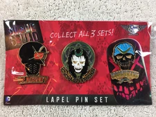 Suicide Squad Deadshot Enchantress Boomerang 3 Pin Set QMx Quantum Mechanix New