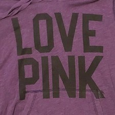 Love Pink 86 Pullover Hoodie Small Victoria's Secret Purple Heather Pocket H