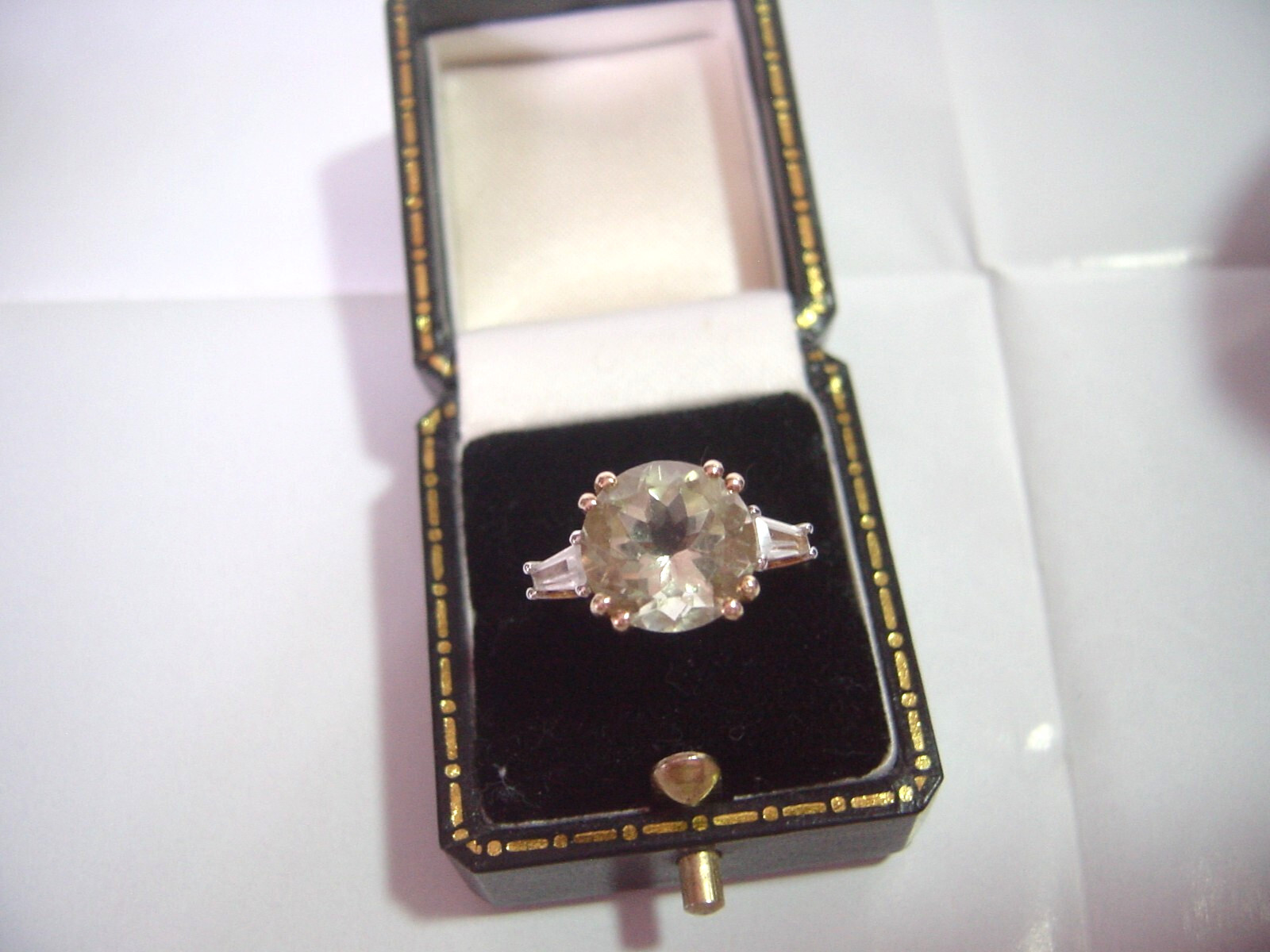 Vintage Solid Silver Ring-Superb genuine natural … - image 1