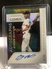 Byron Buxton 2015 Panini Prizm Autograph Tie Dye Refractor #1/50 No.34. Mint
