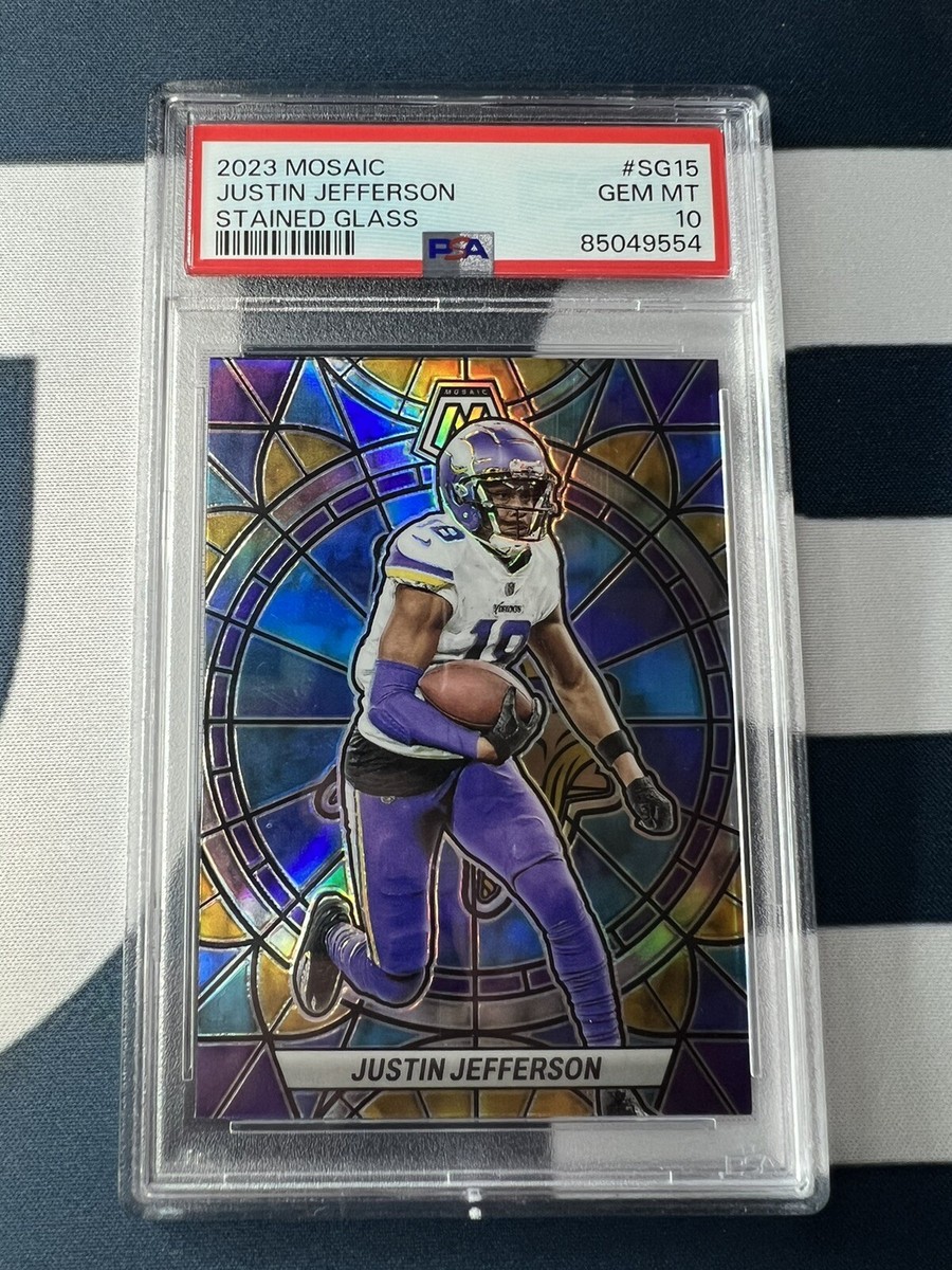 2023 Panini Mosaic Justin Jefferson Stained Glass SSP 2023 Panini Mosaic Justin Jefferson Stained Glass SSP