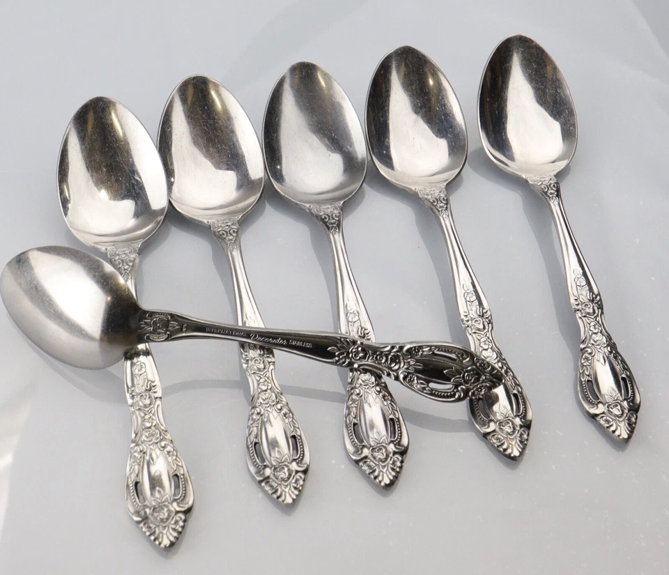 Cucharas soperas International Decorator EMBAJADA 6 lugares/ovaladas de acero inoxidable Foto 3 de 4