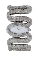 Roberto Cavalli R7253195515 Cleopatra Women's Analog Silver Tone Snake Watch