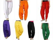 Indian Women's Ready Made Salwar Regular Fit Ethnic Cotton Heram Pants Free size