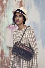 CHANEL Fantasy Tweed Jacket 44 Beige Ecru Cruise 2017 Paris-Cuba Collection