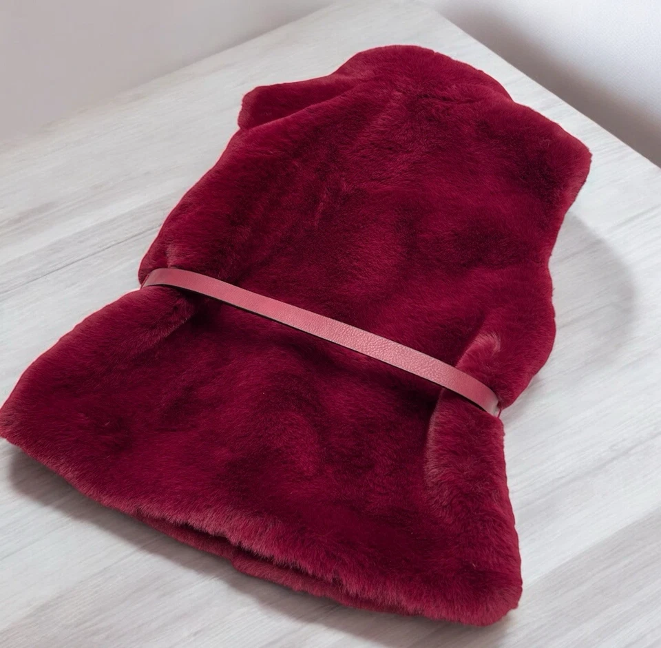 Chaleco Mayoral Rosa Oscuro Imitación Piel Cinturón Niña Talla 4 104 Cm Increíblemente Suave Foto 2 de 4