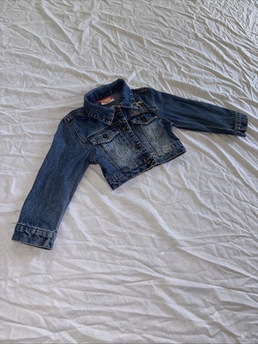 size 5 girls Denim Jacket SADDLE CLUB bronze button-up blue coat TARGET VGC - Picture 4 of 11