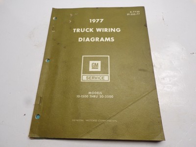 1977 Chevrolet GM Truck Wiring Diagrams Models 10-1500 Thru 30-3500