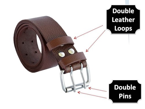 2" Leather Tool belt Brown Texture BBI Scaffolding Work Tool belt - Picture 7 of 7