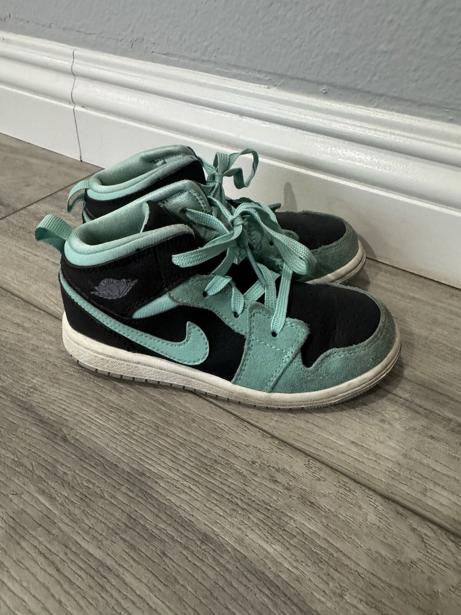 Black Turquoise Retro Nike Air Jordan Size 9c Baby Toddler Mid
