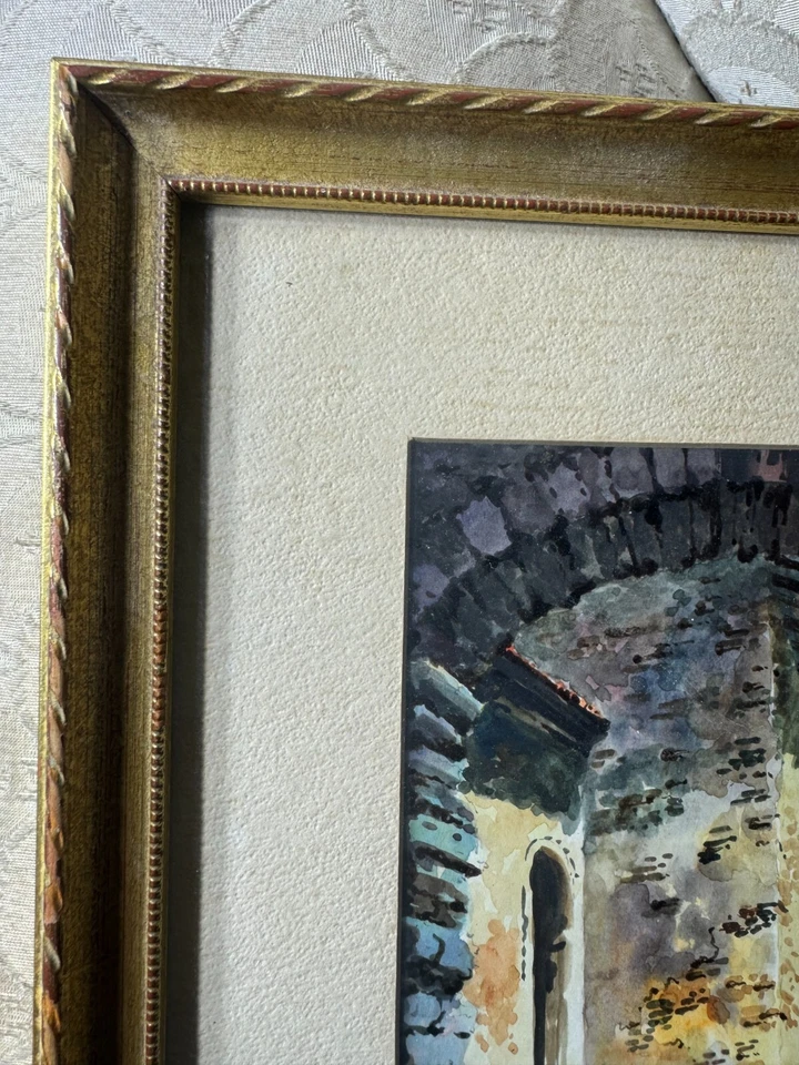 Vintage  Holly "Morcote" Watercolor Painting - Signed And Framed - Image 2 of 4