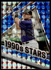 2022 Panini Mosaic 294 Larry Walker Colorado Rockies Baseball Card Blue Camo