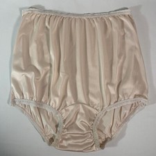 Classic Luxurious Beige Bali Nylon Tricot Panties w/Wide Gusset. Size 8