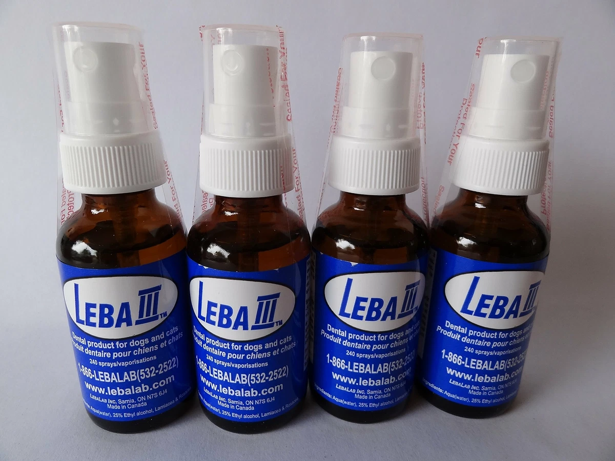 Leba III Pet Dental Spray 4 Pack eBay