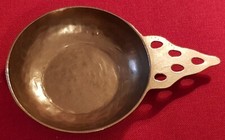 Mess-Schale, Taste-vin, aus Messing, Griff mit Durchbruchmuster, &Oslash; 11 cm, 182 g