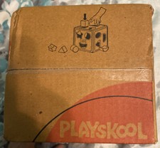 Vtg Playskool Form Fitter Preschool Shape Sorter Toy 9 Shapes N Cube New Sealed