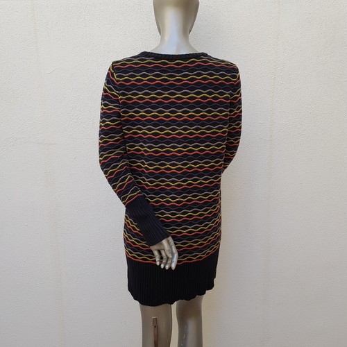 Hübsche Strickkleid / langer Pullover von Skunkfunk (SKFK), 42, schwarz, bunt - Bild 6 von 20
