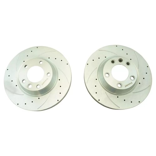 Performance Brake Rotor Drilled Slotted Zinc Coated & Ceramic Pad Front Rear Kit - Picture 4 of 13