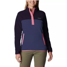 Columbia Ladies' 1/2 Snap Pullover With Pockets Navy size L