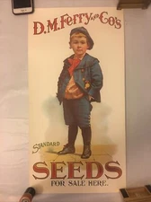 D.M. FERRY & COMPANIES STANDARD SEEDS ADVERTISING POSTER 24x12 1/2”
