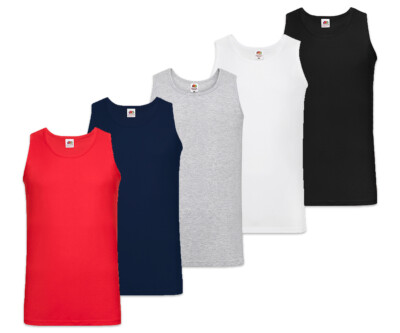 5er FRUIT OF THE LOOM T SHIRT ATHLETIC MUSKELSHIRT M L XL XXL UNTERHEMD TANK TOP