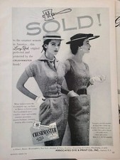 1953 womens Larry Rich dresses crushmaster finish vintage fashion ad