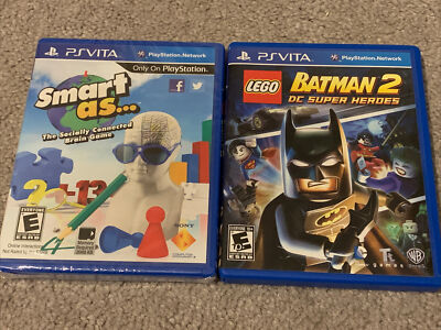 Smart As... And LEGO Batman 2 DC Super Heroes PSVITA Game Lot! Read Description