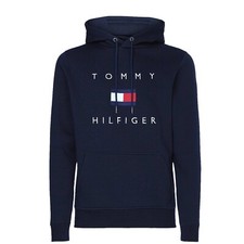 NWT - TOMMY HILFIGER Men's Flag Logo Pullover Fleece Hoodie - NAVY - S - XXL
