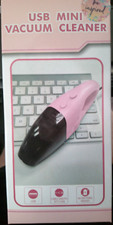 NEW PINK Mini USB Vacuum Cleaner Handheld tabletop travel size