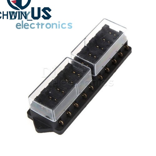 Car Boat 4Way Pin Circuit Standard ATO Blade Fuse Box Block Holder Plug 1-50V US - Picture 19 of 47